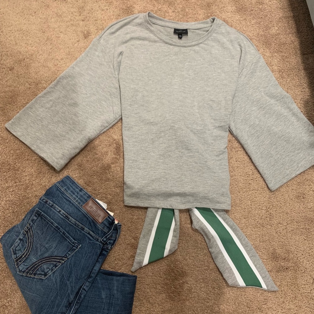 TIE BACK SWEATER TOP